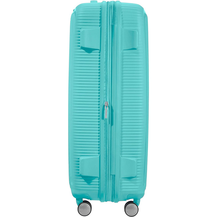 Валіза American Tourister Soundbox, розширювана, 77 см, 97/110 л, синя, з TSA-замком, на колесах-спінерах