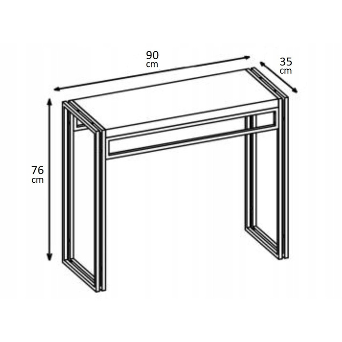 Консольний столик Halmar Bolivar KN1, 90x35x76 см, золотий дуб