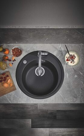 Змішувач кухонний GROHE BauEdge з високим виливом, хромований (31367000) - з керамічним картриджем та поворотним виливом 360°