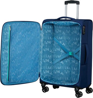 Валіза American Tourister Sea Seeker Spinner M 68 см 61 л синя (Combat Navy)