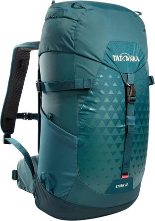 Рюкзак для туризму Tatonka Storm 20 л з RECCO, вентиляцією спини та дощовиком, легкий, без PFC, бірюзовий