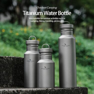 Фляга для води iBasingo Titan 400мл - металева, для туризму, спорту, кемпінгу, широке горлечко, витокозахист