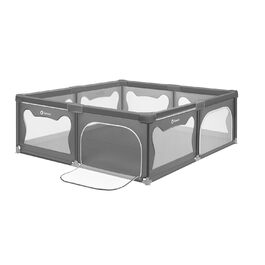 Манеж дитячий LIONELO WILLOW XL, 180x200x68 см, для дітей від 0 до 48 місяців, з дихаючими сітчастими стінками та двома боковими входами на блискавці