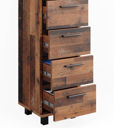 Пенал для ванної Vicco Ilias, дуб рустикальний, 30x95 см, 5 шухляд