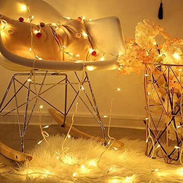 Світлодіодна гірлянда Gresonic 300 LED, тепле біле світло, для вулиці та приміщення, з електричним живленням і штекером, для саду, весілля, Різдва, вечірки