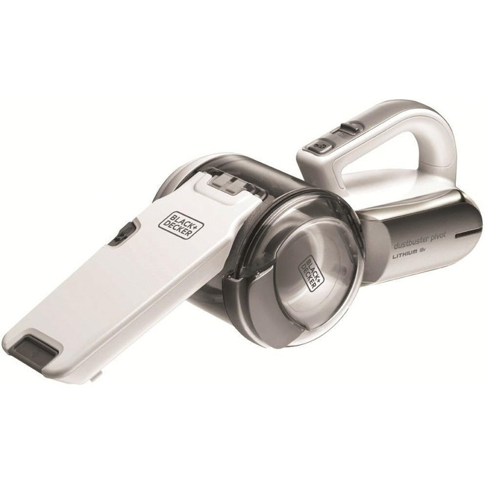 Акумуляторний ручний пилосос BLACK+DECKER Dustbuster Pivot PV1820L 18В, бездротовий, з настінною зарядною станцією, щілинною насадкою та щіткою для меблів