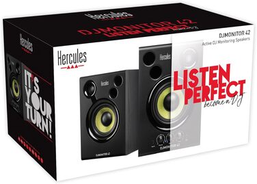 Hercules DJMonitor 42 – Активні DJ колонки 80W з 4” низькочастотним динаміком, чіткий звук, Bass Reflex, для ді-джеїв та меломанів