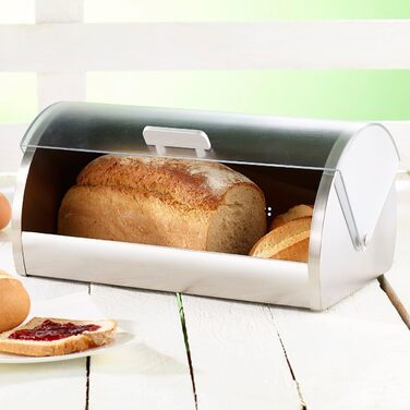 Хлібниця Rosenstein & Söhne з віконцем, контейнер для хліба з кришкою, зберігання хліба, стильний дизайн