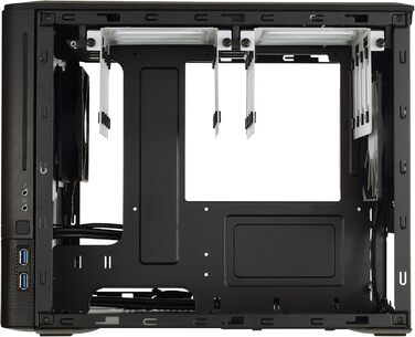 Корпус Fractal Design Node 804 чорний, компактний, для mATX, з високою вентиляцією, модульним інтер'єром, 3 вентилятора Silent R2 120 мм, підтримка водяного охолодження, USB 3.0, бокове вікно