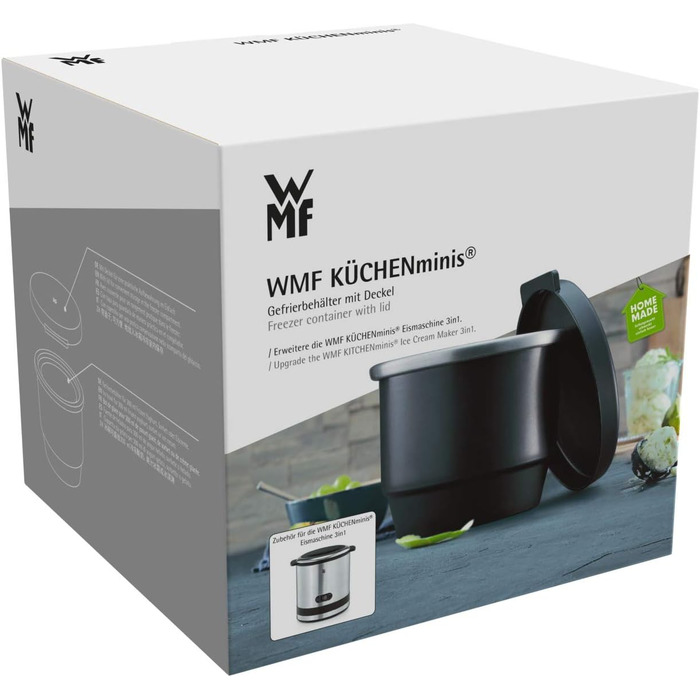 WMF Küchenminis Контейнер для заморожування з кришкою для морозива 3-в-1 (йогурт, сорбет, морозиво) 300 мл - аксесуар