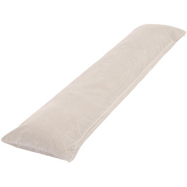 Подушка для сну на боці 200x40 см Cord Beige/Cream, Öko-Tex, 40°C, вагітним та для годування
