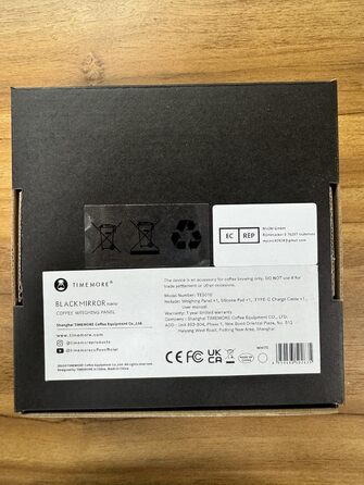Цифрові ваги для кави TIMEMORE Black Mirror Nano White, бариста, з таймером, точність 0,1 г, до 2 кг, для еспресо та продуктів