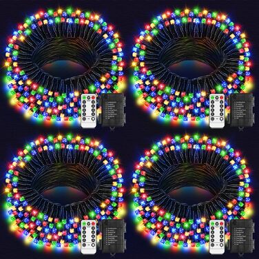 Світлодіодна гірлянда 30м 1000 LED для вулиці та дому, водонепроникна з пультом та таймером, 8 режимів роботи, багатоколірна (на батарейках)
