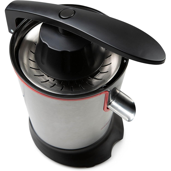 Соковижималка електрична Mellerware Juicy! 300W з системою Anti-Drop, 2 фільтри, для апельсинового соку (червона)