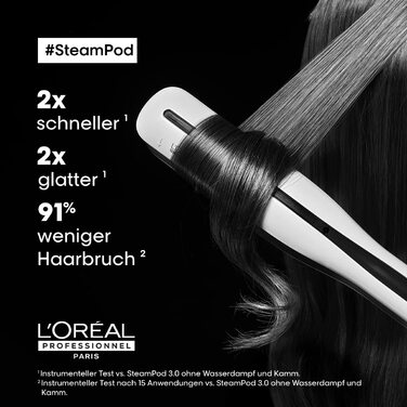 L’Oréal Professionnel Paris SteamPod 3.0 – парова плойка для волосся з шампунем і маскою, стайлер з паровою технологією для всіх типів волосся