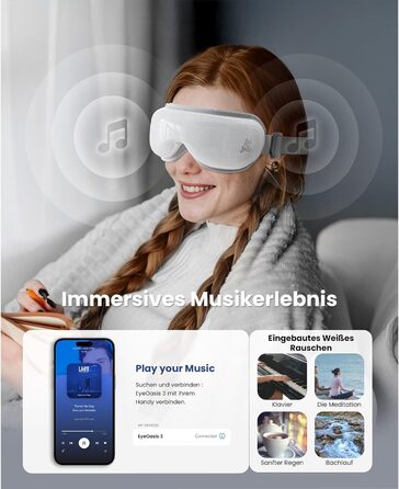 Масажер для очей BOB AND BRAD EyeOasis 3 Elite з підігрівом та охолодженням, маска для очей при мігрені, сухість очей, зняття стресу, покращення сну, подарунок для жінок та чоловіків