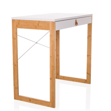 Письмовий стіл TAROLO II (80x42x75 см), 1 шухляда, білий — hjh LIVING
