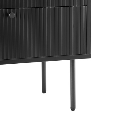 Тумба під TV/білизна KARBY S 120x40x75 см, 6 висувних ящиків, чорний колір, hjh LIVING