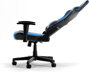 Ігрове крісло DXRacer PRINCE L чорне та синє, оригінал, PVC шкіра
