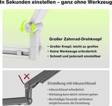 Низькопрофільний мікрофонний стійка-пантограф (кронштейн) Gear-Lock, білий, 780 мм, до 3 кг, сумісний з Shure SM7B, MV7+ та іншими мікрофонами