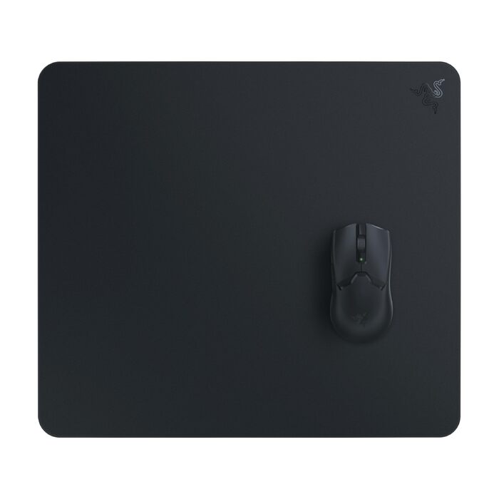 Скляний килимок для миші Razer Atlas — преміум ігровий килимок із загартованого скла, мікрогравірована гладка поверхня, стійкість до бруду та подряпин, чорний (450 x 400 x 5 мм)