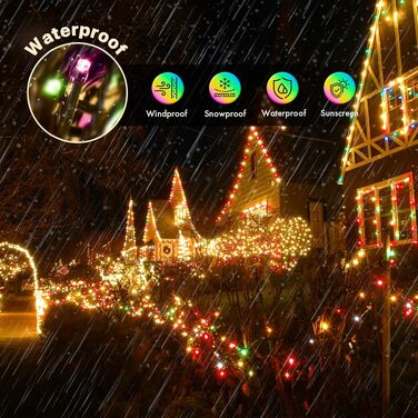 Світлодіодна гірлянда MAGGIFT 400 LED (30м), теплий білий колір, з пультом та таймером, 8 режимів, водонепроникна IP44 для вулиці, саду та дому
