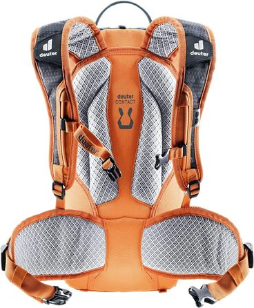 Дитячий велосипедний рюкзак Deuter Attack 8 JR з протектором, 8 л, Arctic-Mandarine