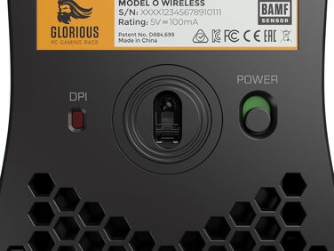 Бездротова ігрова миша Glorious Model O, сенсор BAMF, 2.4GHz, 69г, PTFE-ніжки, матово-чорна