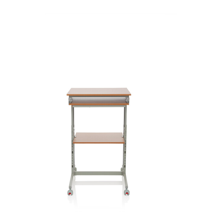 Комп'ютерний стіл-робоча станція WORKSTATION, сірий / бук, hjh OFFICE