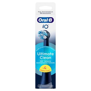 Смінні насадки для електричної зубної щітки Oral-B iO Ultimate Clean, CrissCross, для видалення нальоту, чорні, 4 шт.