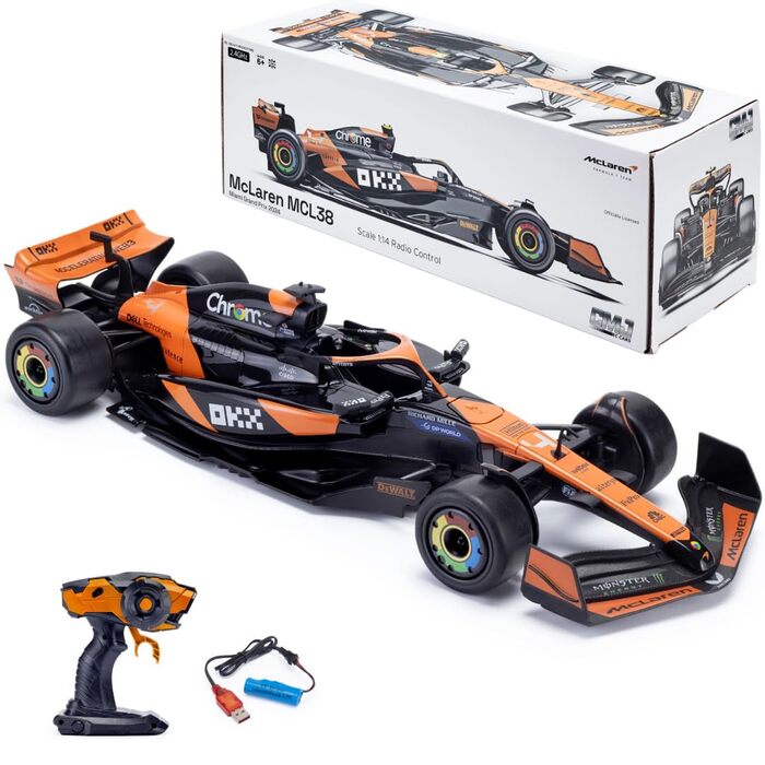 Модель Ferrari F1 F1-75 RC (1:18) - Автомобіль на радіокеруванні Формула 1 2022 (Leclerc/Sainz) + McLaren MCL38 (1:14)