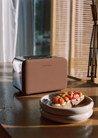 Тостер CREATE TOAST Retro 750W: 6 режимів, піддон для крихт, розморожування, підігрів, широкі слоти