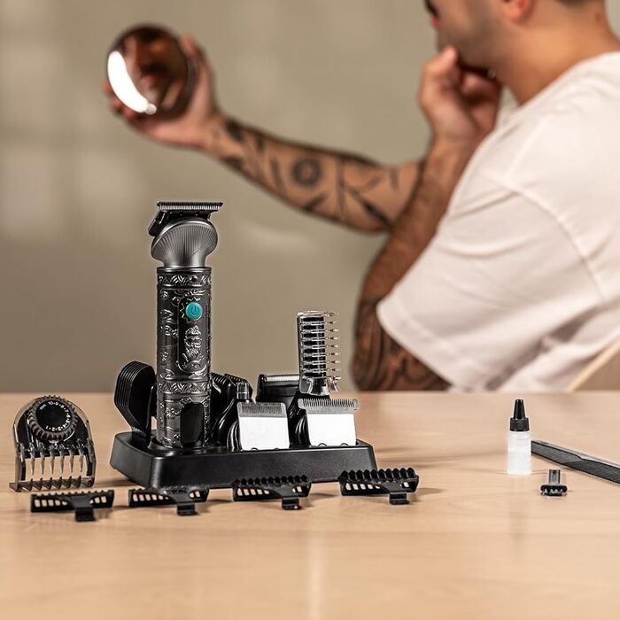 Тример для обличчя та тіла Cecotec PrecisionCare Samurai Profiling 6в1, чорний, з дисплеєм та 6 насадками