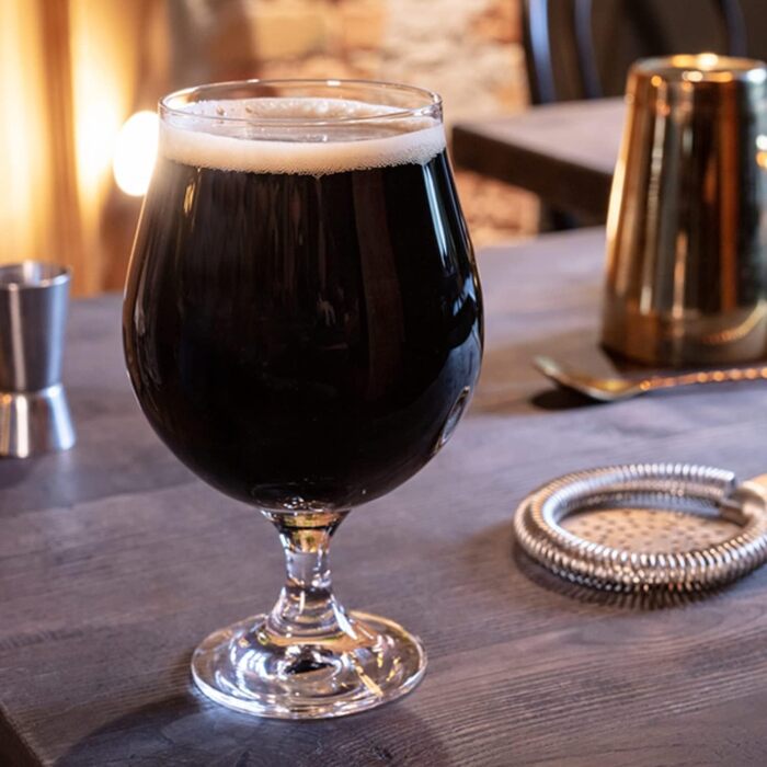 Набір склянок для темного пива Krosno Dunkel Stout 500 мл, 6 шт, колекція Elite, для дому та вечірок, можна мити в посудомийці