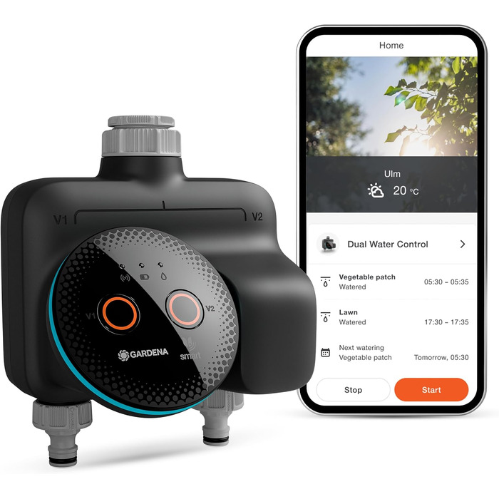 Gardena smart Water Control 19033-20: Автоматичний полив для саду, інтеграція з розумним домом, захист від заморозків
