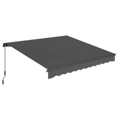 Розтяжна маркіза Gelenkarmmarkise 350 x 300 см, включаючи ручку та кріплення для стіни, кут регулюється
