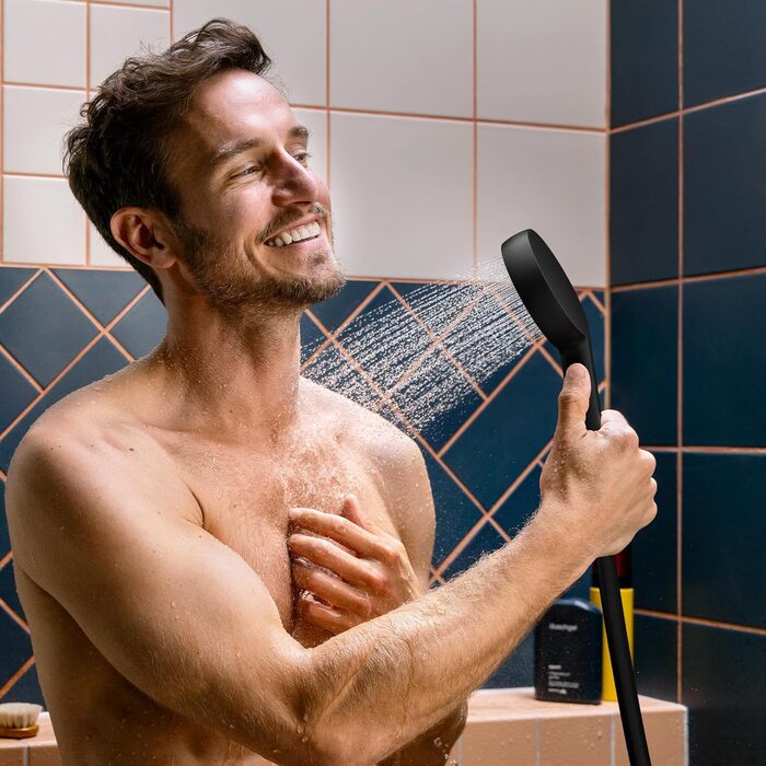 Душова лійка Hansgrohe Activera Select S EcoSmart+ матово-чорна, з антивапняною функцією та 2 режимами розпилення, 28033000