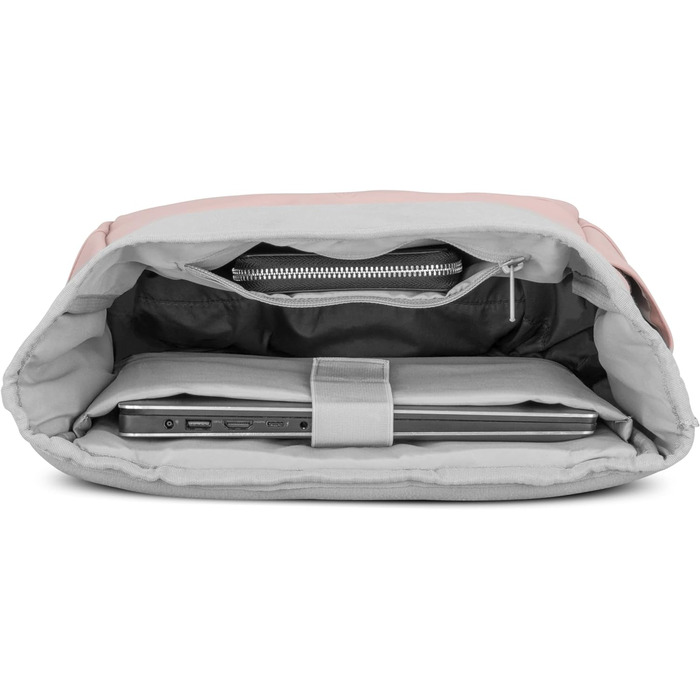 Міський рюкзак Johnny Urban Harvey Medium Rolltop, водостійкий, з відділенням для ноутбука 15L, рожевий, для жінок і чоловіків