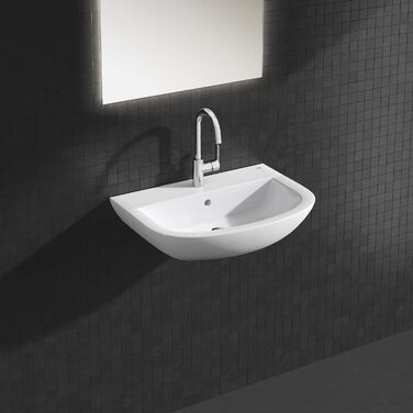 Змішувач для раковини GROHE BauEdge високий, економний, з витяжним механізмом, 31 см, хром (23760000)