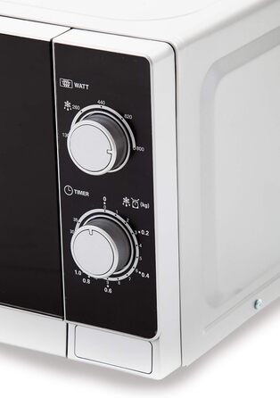 Мікрохвильова піч Sharp R200INW 20 л, 800 Вт, 5 режимів, таймер 35 хв, розморожування за вагою, енергозбереження, скляний піддон 25,5 см, срібляста