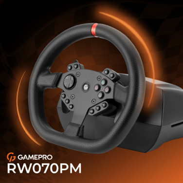 Ігрове кермо GamePro RW070PM з педалями та коробкою передач XBOXONE/PS4/PC