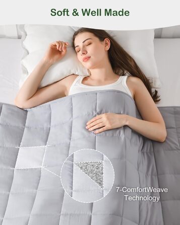 Обважнююча ковдра Sivio для сну та релаксації, сіра, 6 кг, 135x200 см