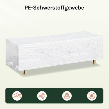 Чохол захисний для садових меблів WOLTU 242x162x100 см, PE, UV-стійкий, водонепроникний, зимовий, міцний (прозорий)