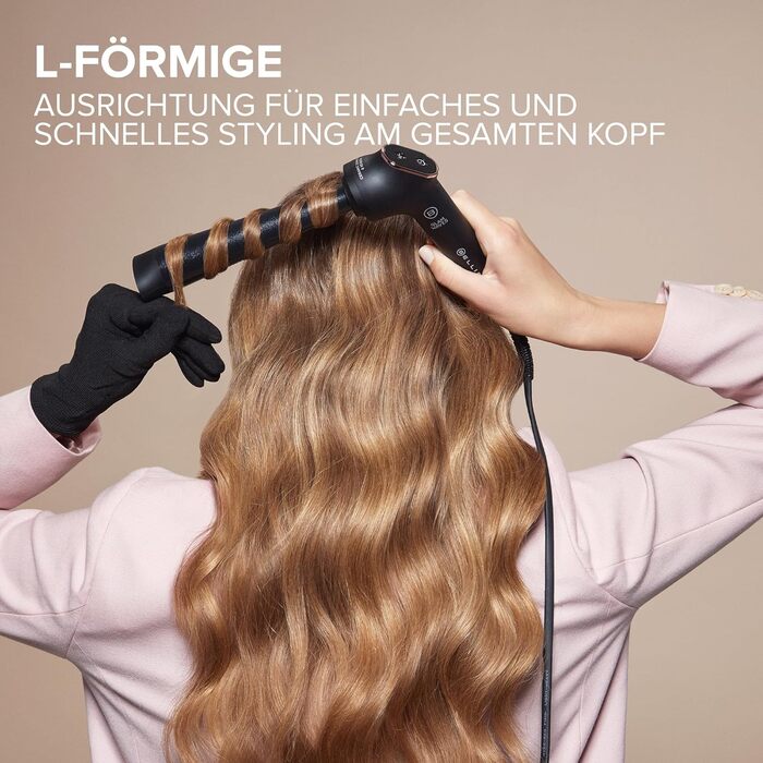 Плойка конусна Bellissima Glam Waves з діамантово-керамічним і кератиновим покриттям, дисплеєм, 5 температурними режимами, швидким нагріванням та захистом від опіків