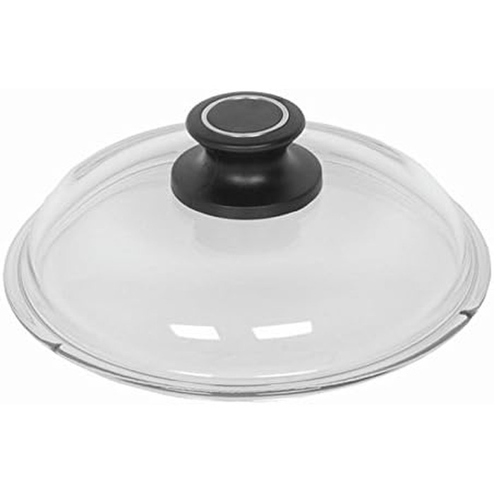 Скляна кришка AMT Gastroguss кругла (20 см) з термостійкою ручкою для сковорідок та каструль, жаростійка