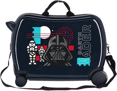 Дитяча валіза Star Wars Galactic Empire, синя, ABS, 50×38×20 см, 34 л, 4 колеса, з кодовим замком, ручна поклажа