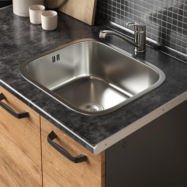 Кухонний модуль Vicco R-Line, дуб Goldkraft/антрацит, 160 см, з шафою під плиту, під вбудовану техніку та мийку (без стільниці та мийки)