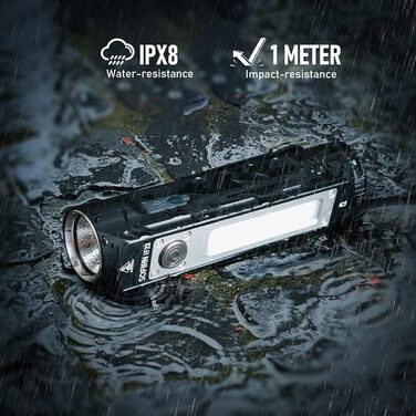 Ліхтарик Sofirn IF23 LED 4000 Люмен, багатокольоровий, потужний, акумуляторний, USB-C, 8 режимів яскравості для кемпінгу, риболовлі, пошуку, вулиці
