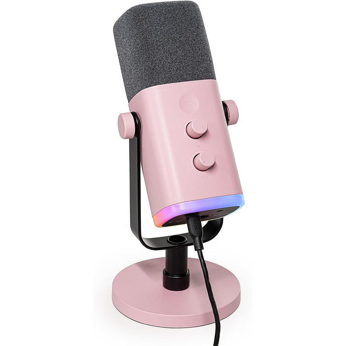 Динамічний мікрофон FIFINE USB XLR для стрімінгу, подкастів, студії, геймінгу, з кнопкою вимкнення звуку, сумісний з ПК, PS4/5, Mac, мікшерами та звуковими картами