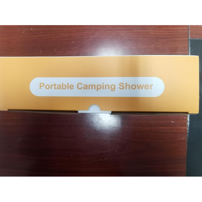 Портативний душ koopsmate для кемпінгу з LED-підсвіткою, акумулятором, дві батареї, душова насадка і шланг, для кемпінгу, саду та миття авто, помаранчевий
